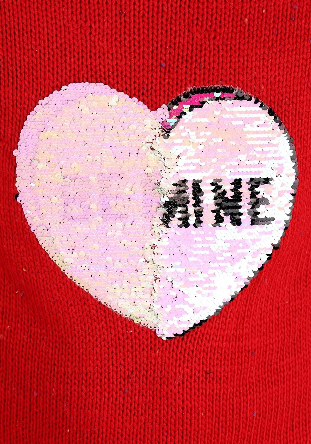 image:imageFun Costumes Be Mine Candy Hearts Valentines Day Sweater for Adults Womens Soft amp Cute VDay Holiday Crewneck Sweaters XS Red