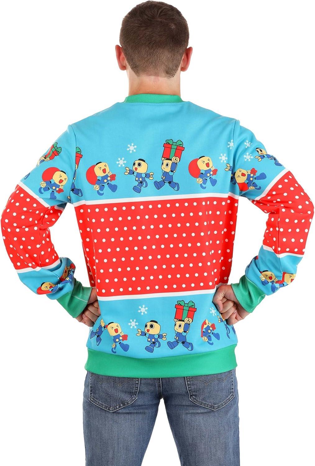 image:imageMega Man Ugly Christmas Sweater for Adults Megaman Sweaters for Men amp Women Video Game Ugly Xmas SweatshirtsBlue