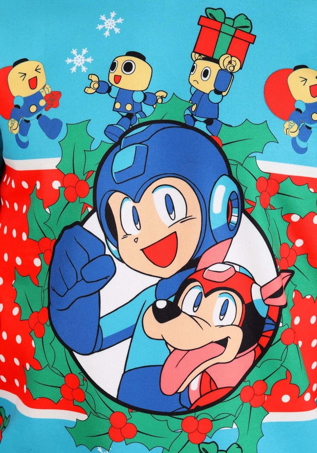 image:imageMega Man Ugly Christmas Sweater for Adults Megaman Sweaters for Men amp Women Video Game Ugly Xmas SweatshirtsBlue