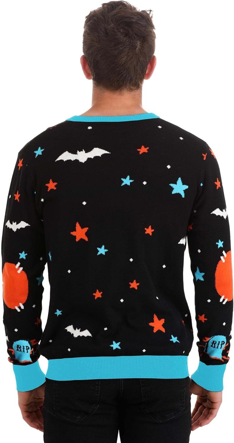 image:imageNeon Ghost Halloween Sweater Knit Top with Ghost GraphicBlack