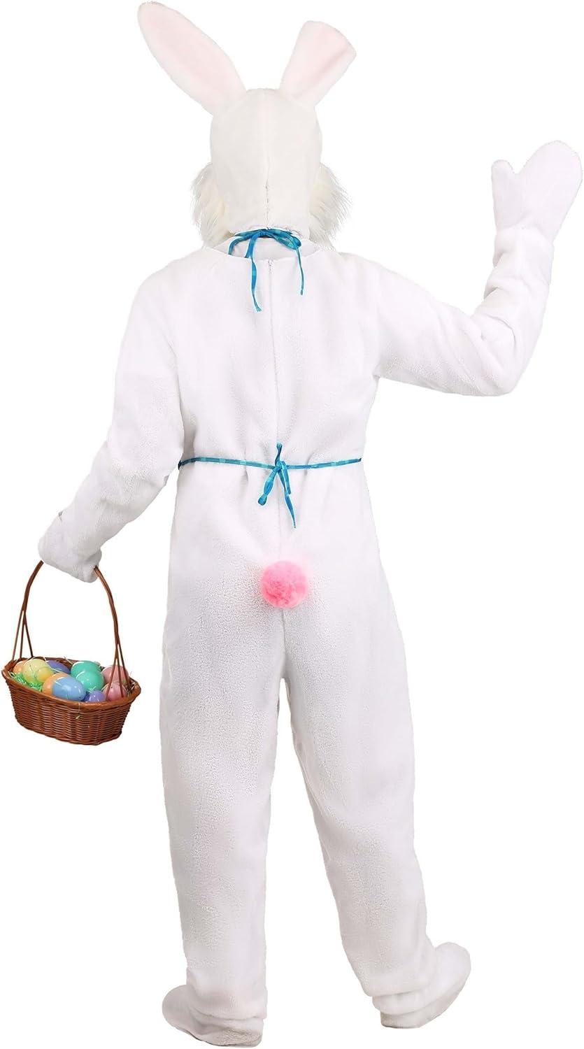 image:imagePlus Size Big amp Tall Adult Easter Bunny Costume 6 Pc Bunny Mascot Suit Mask Vest Bow Tie Shoe Covers amp Gloves