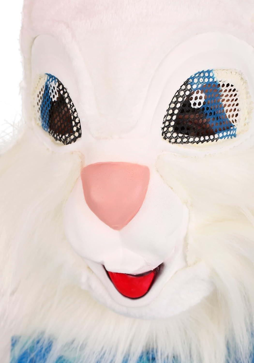 image:imagePlus Size Big amp Tall Adult Easter Bunny Costume 6 Pc Bunny Mascot Suit Mask Vest Bow Tie Shoe Covers amp Gloves