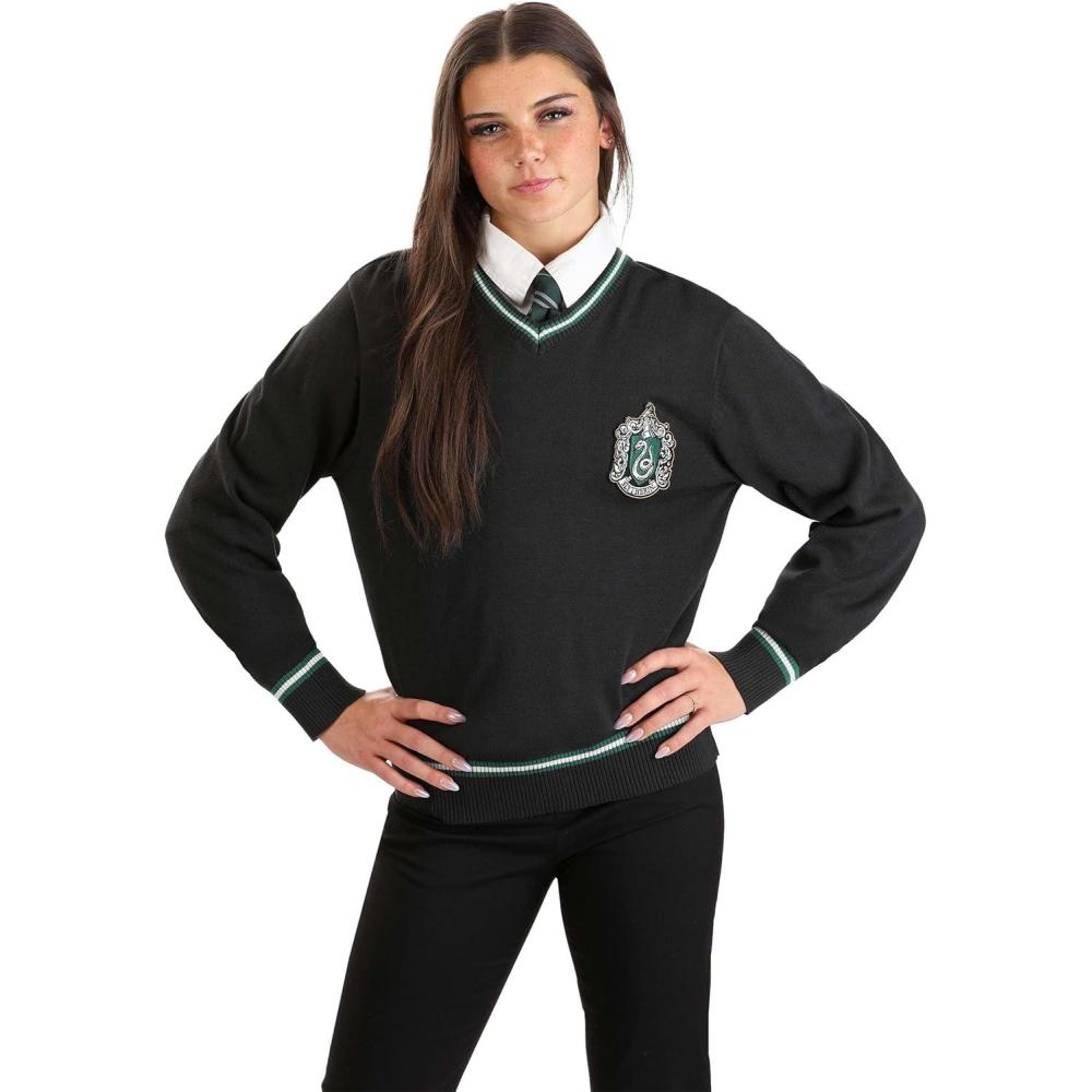 image:imageAdult Harry Potter House Themed Sweaters for Men amp Women Gryffindor Slytherin Hufflepuff amp Ravenclaw UniformSlytherin