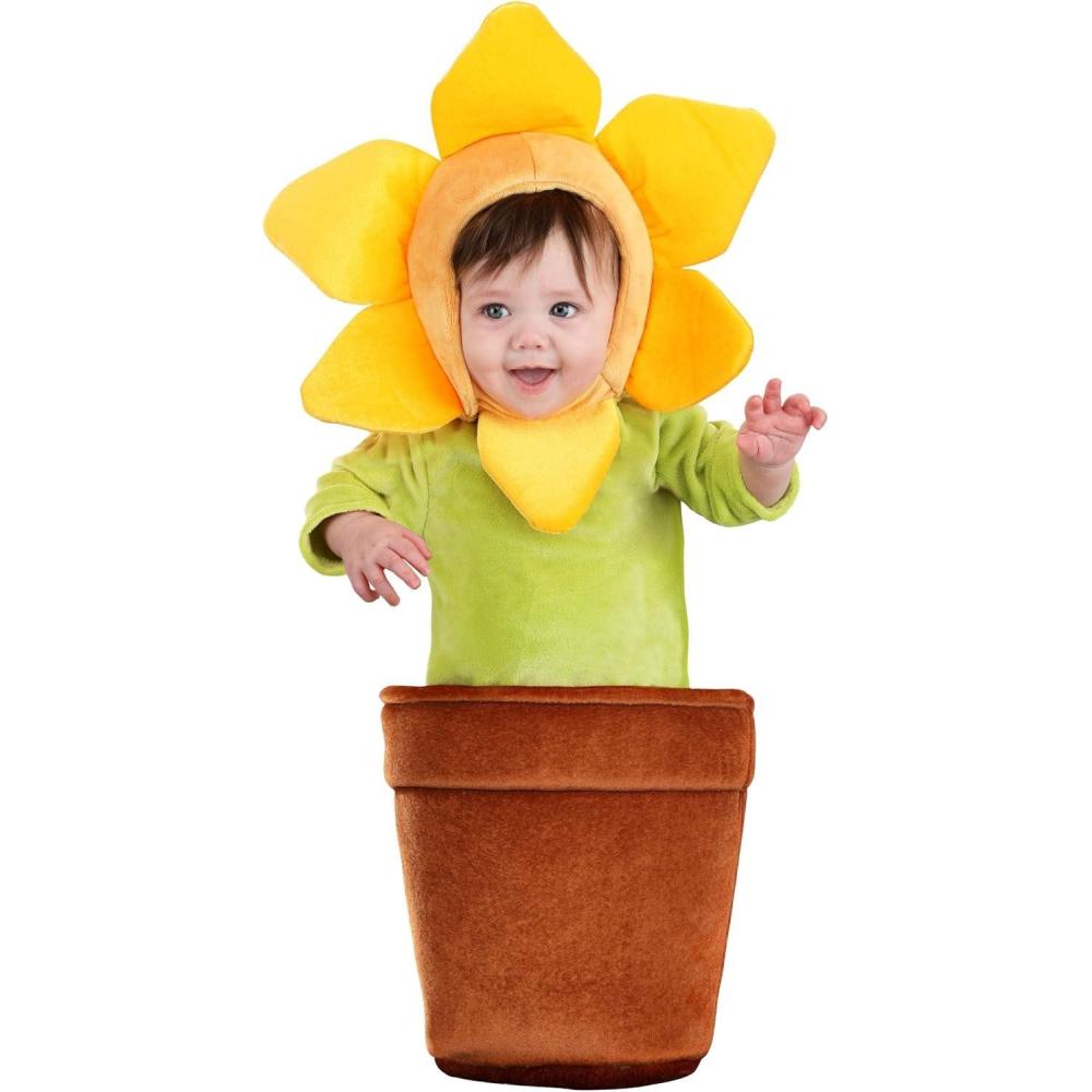 image:imageFlower Pot Infant Costume Bunting and Flower Hood