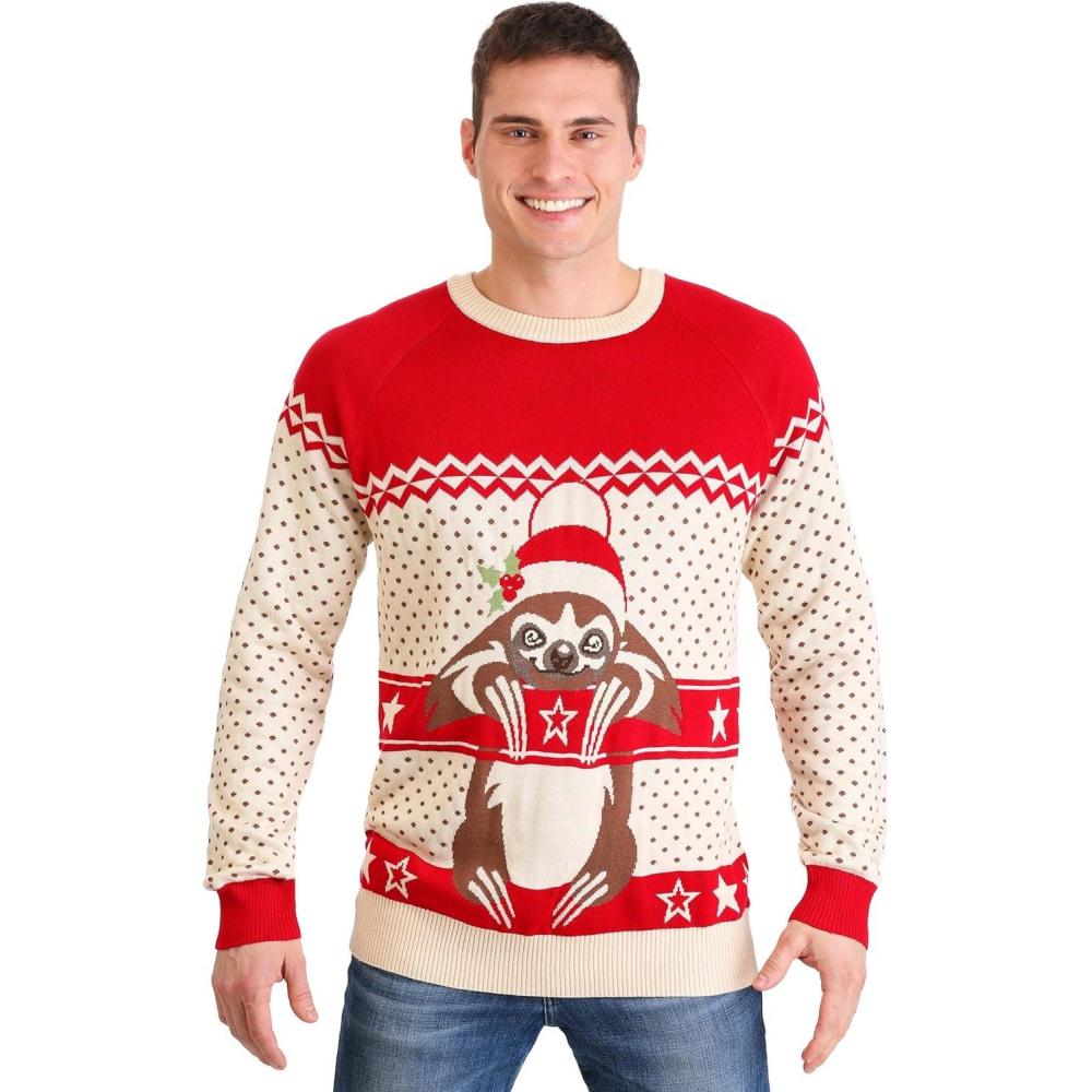 image:imageFun Costumes Adult Sloth Ugly Christmas SweaterWhite