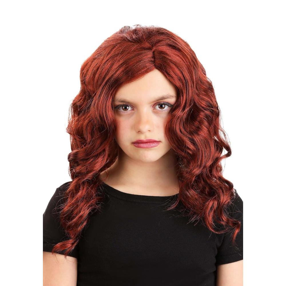 image:imageJazwares Marvel Girls Black Widow Auburn Costume Wig  Agent Romanoff Phase 1 wLong Curls