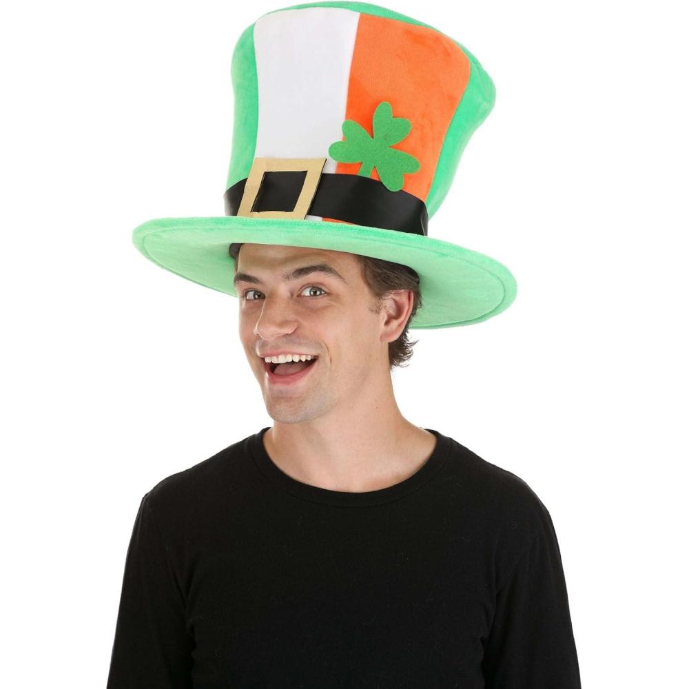 image:imageSt Patricks Day Hat for Men amp Women  Irish Flag Top Hat wAdjustable Fit  Irish Leprechaun Shamrock Party