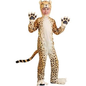 Cheerful Cheetah Costume for Kids Plush Cheetah Jumpsuit