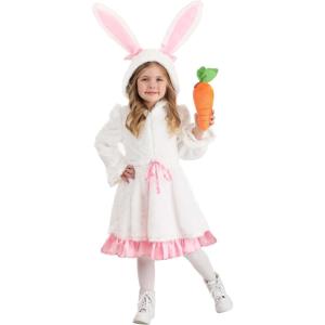 Enchanting Toddler Fuzzy White Rabbit Costume | Hop Into The Holiday In Furry Style