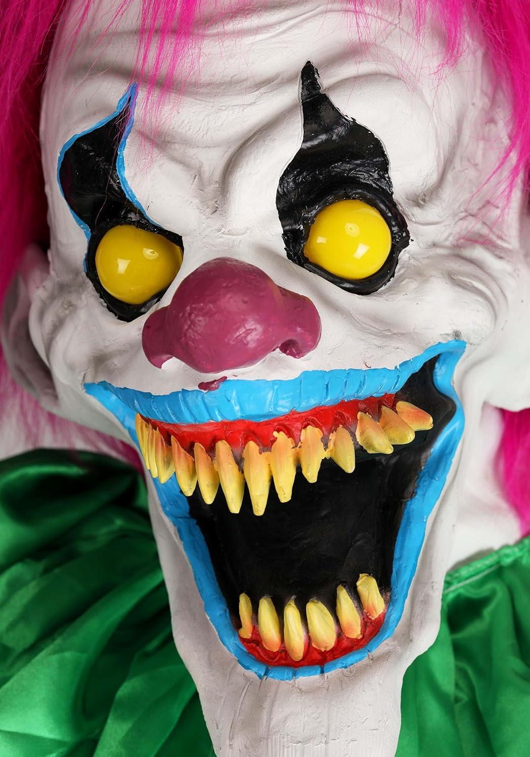 image:imageFun Costumes 75 FT Double Trouble Demon Clown Animatronic Evil Talking Circus Clown Decorations for Halloween StandardStandard