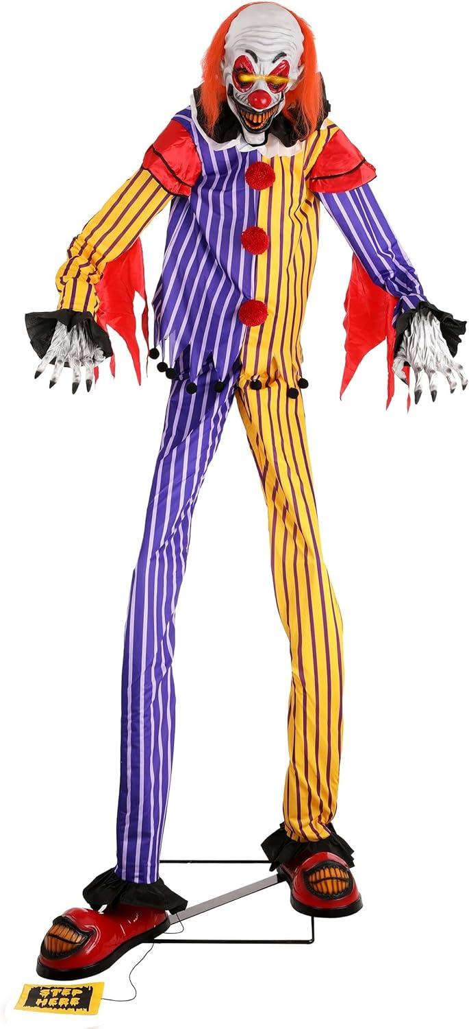 image:imageFun Costumes 7Ft Animated Funzo The Clown Animatronic Tall Animatronic Halloween Decoration StandardStandard