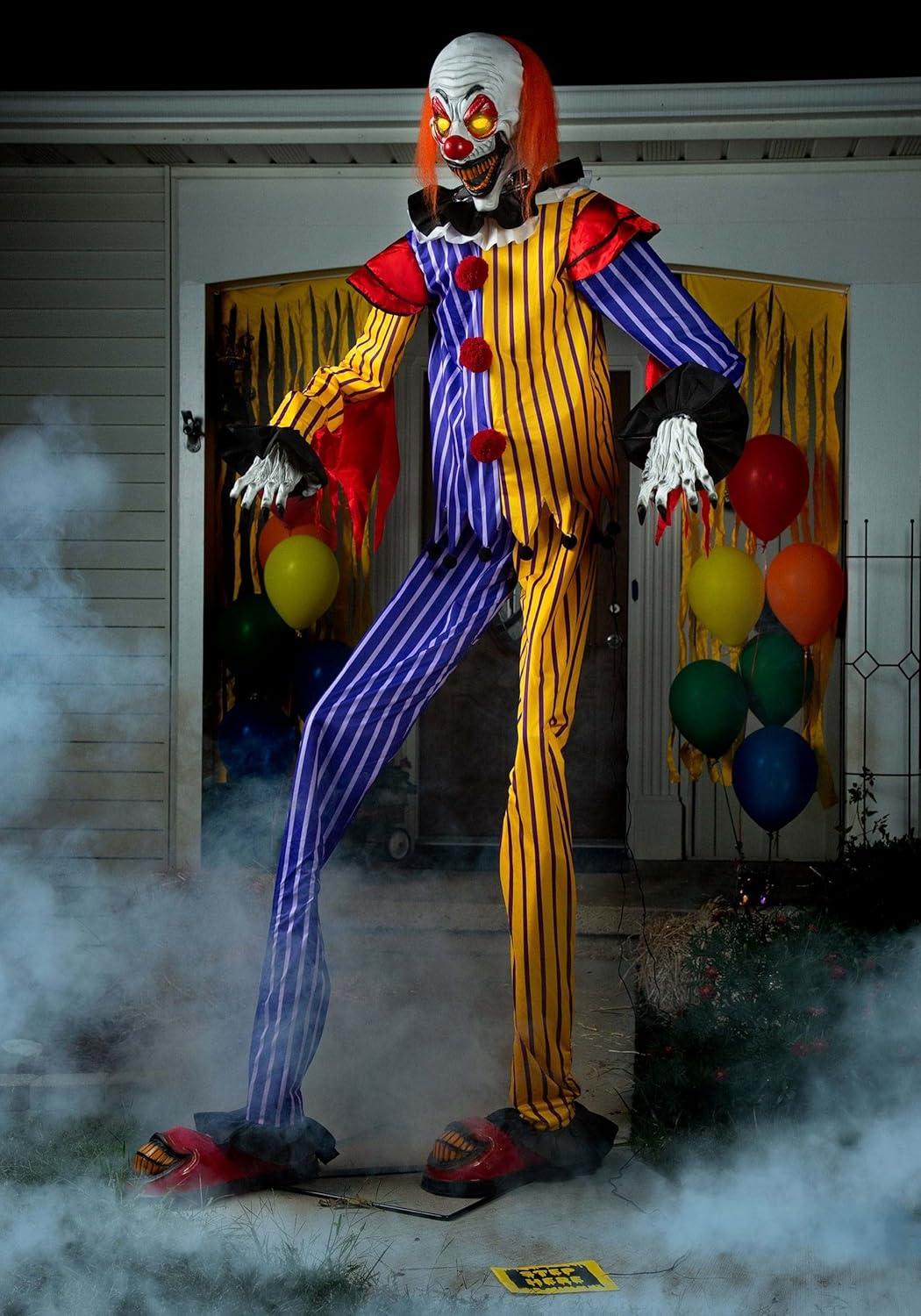 image:imageFun Costumes 7Ft Animated Funzo The Clown Animatronic Tall Animatronic Halloween Decoration StandardStandard