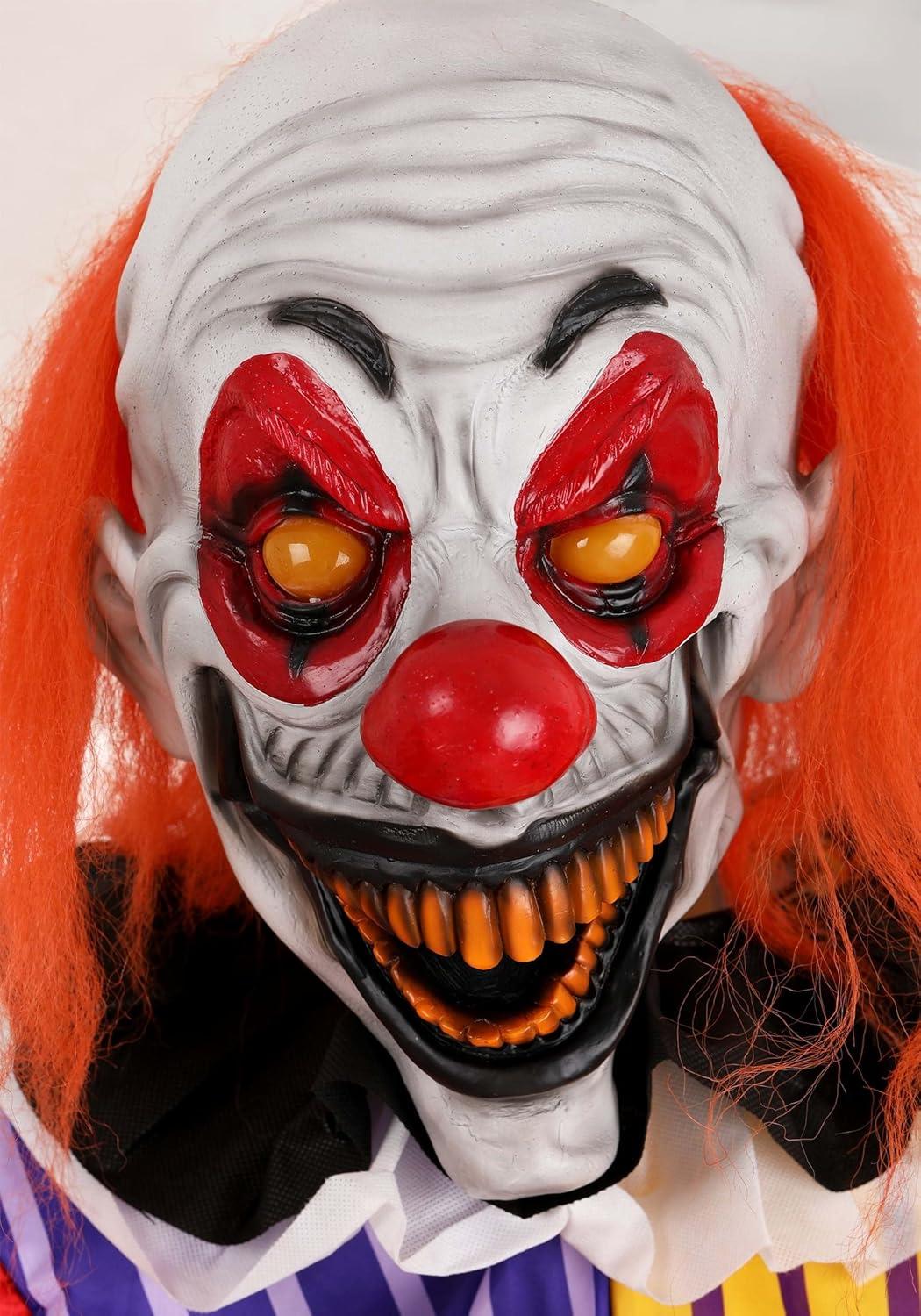 image:imageFun Costumes 7Ft Animated Funzo The Clown Animatronic Tall Animatronic Halloween Decoration StandardStandard