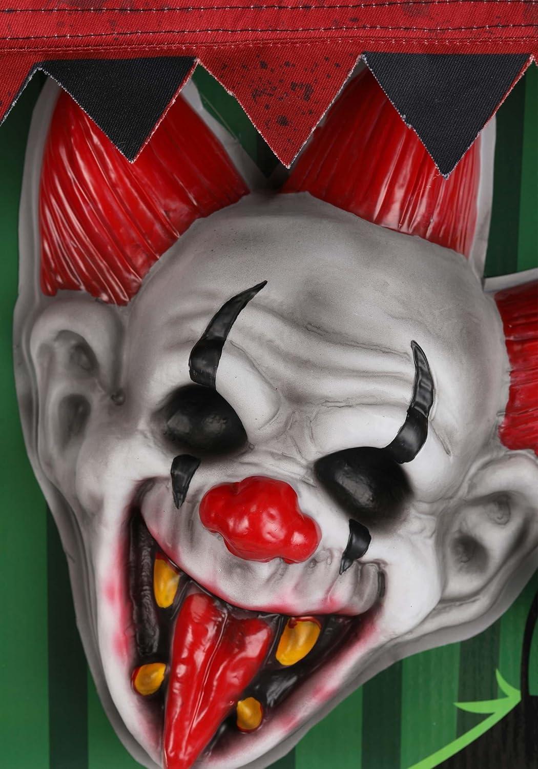 image:imageFun Costumes Brick Thunder DropDown Scary Clowns Animatronic Scary Circus Clown Halloween Decoration Door Hanging Clown PropStandard