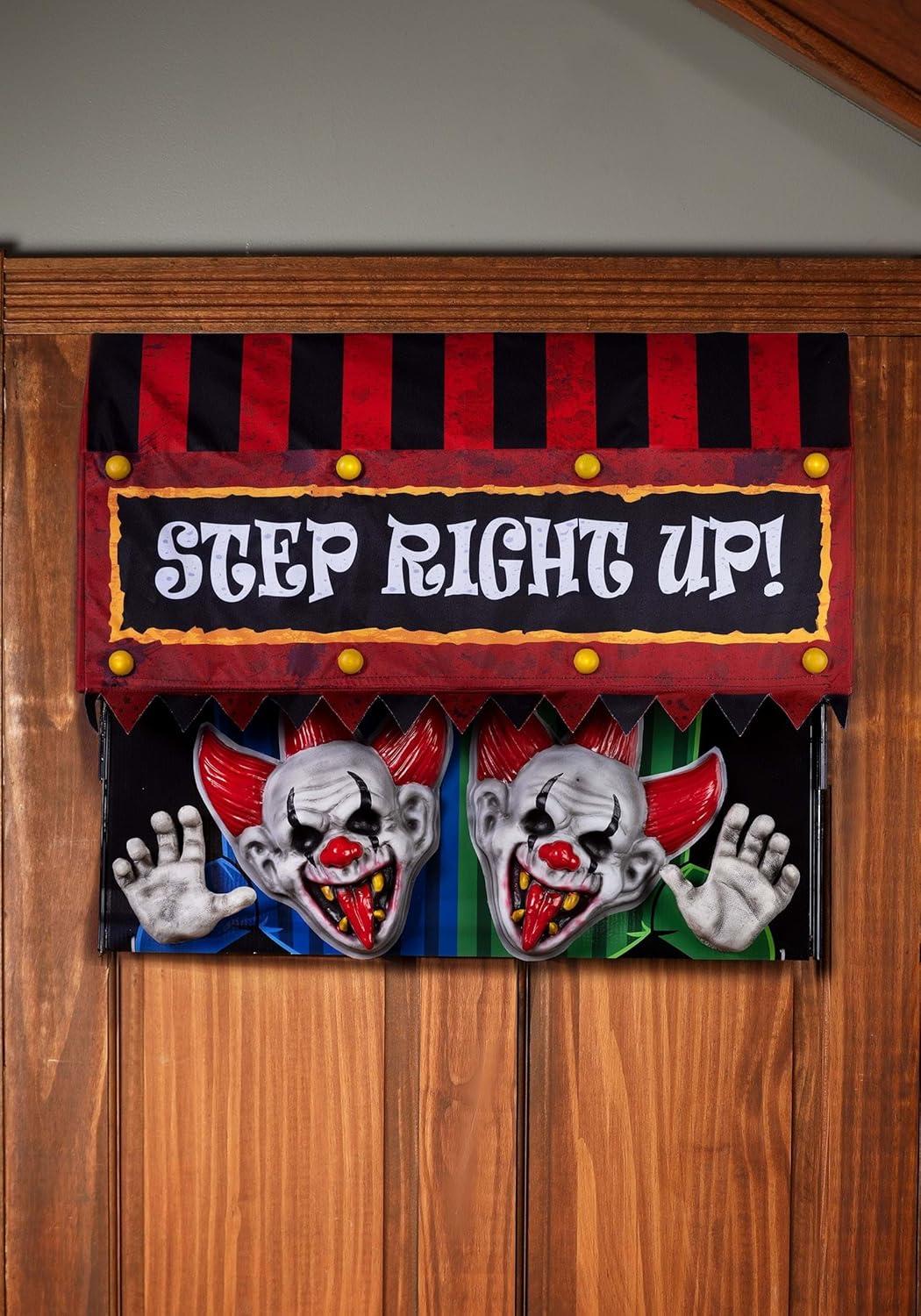 image:imageFun Costumes Brick Thunder DropDown Scary Clowns Animatronic Scary Circus Clown Halloween Decoration Door Hanging Clown PropStandard