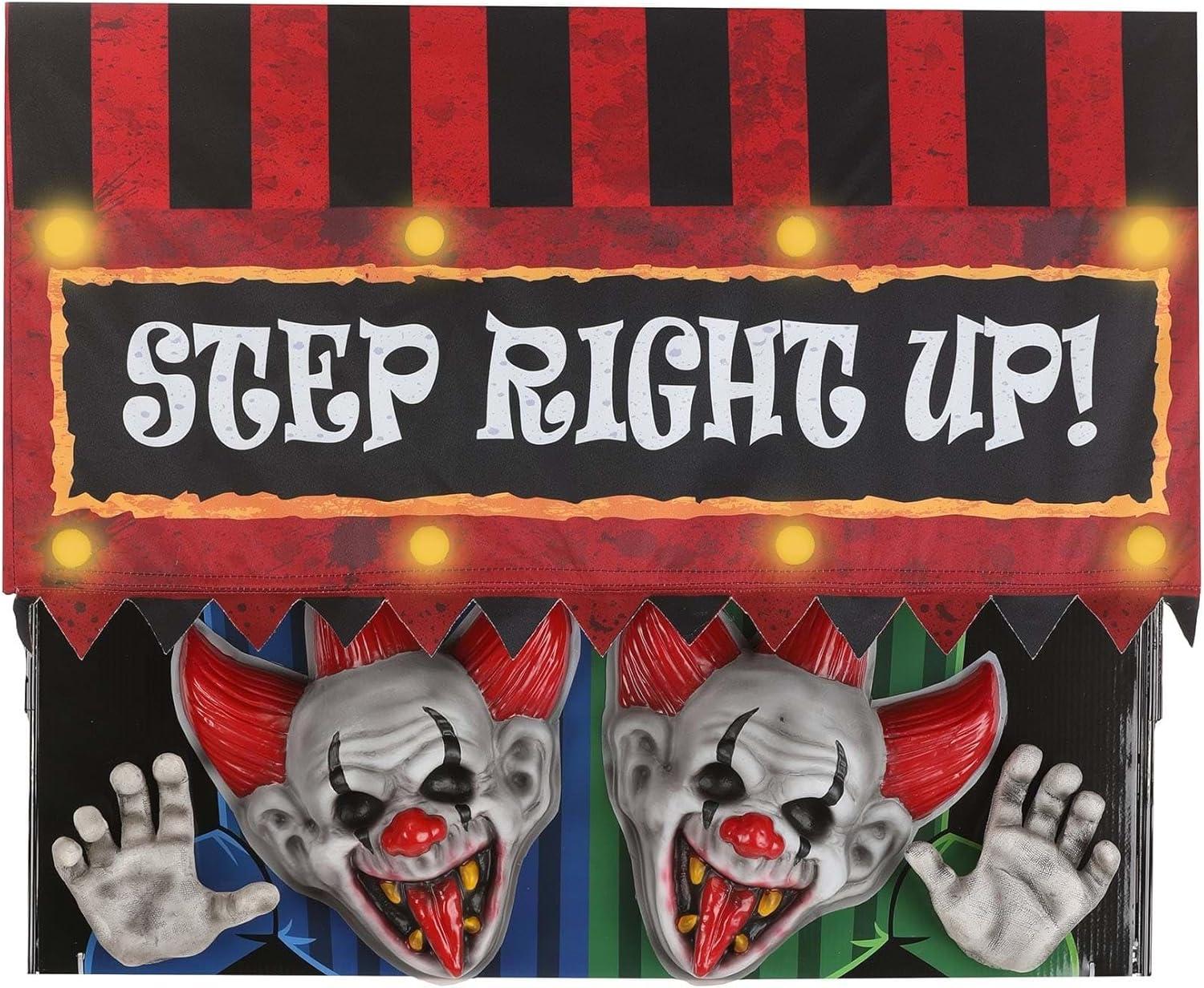 image:imageFun Costumes Brick Thunder DropDown Scary Clowns Animatronic Scary Circus Clown Halloween Decoration Door Hanging Clown PropStandard