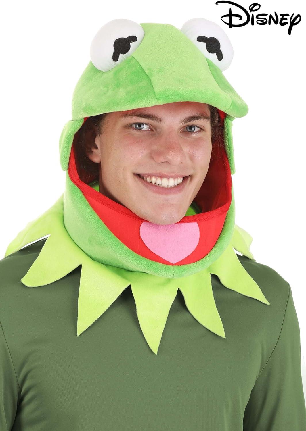 image:imageelope Kermit Jawesome Hat amp Collar Accessory Kit Soft Sculpted Eyes and Adjustable Fit Officially Licensed Green