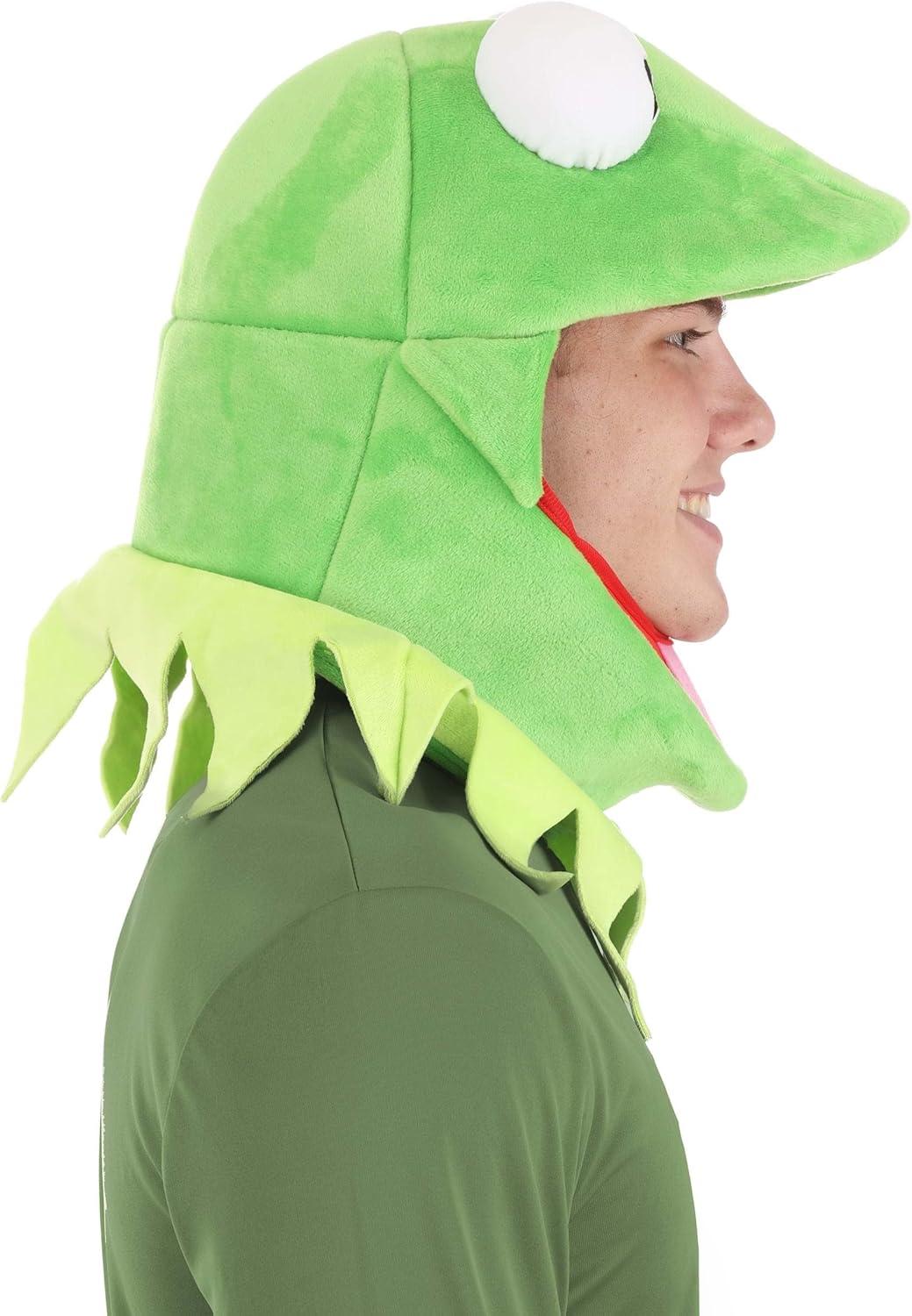image:imageelope Kermit Jawesome Hat amp Collar Accessory Kit Soft Sculpted Eyes and Adjustable Fit Officially Licensed Green