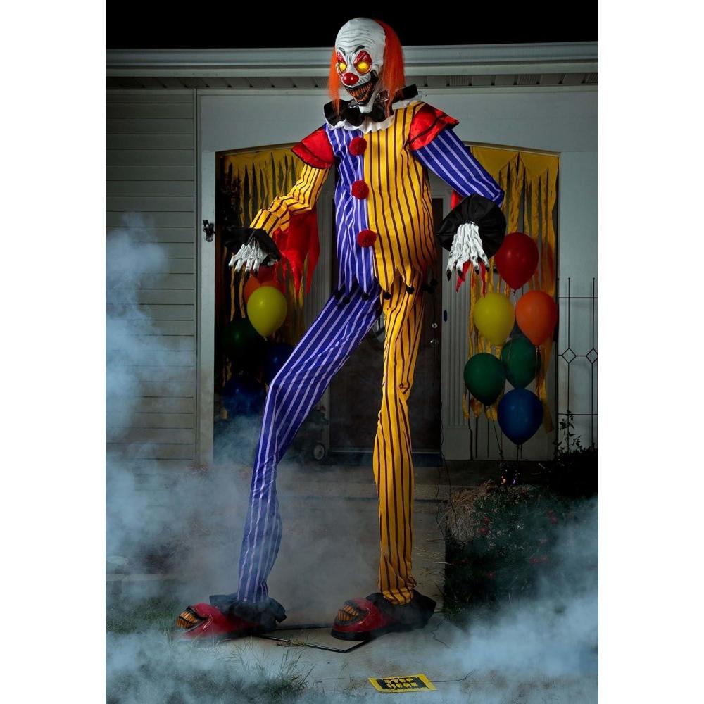 image:imageFun Costumes 7Ft Animated Funzo The Clown Animatronic Tall Animatronic Halloween Decoration StandardStandard