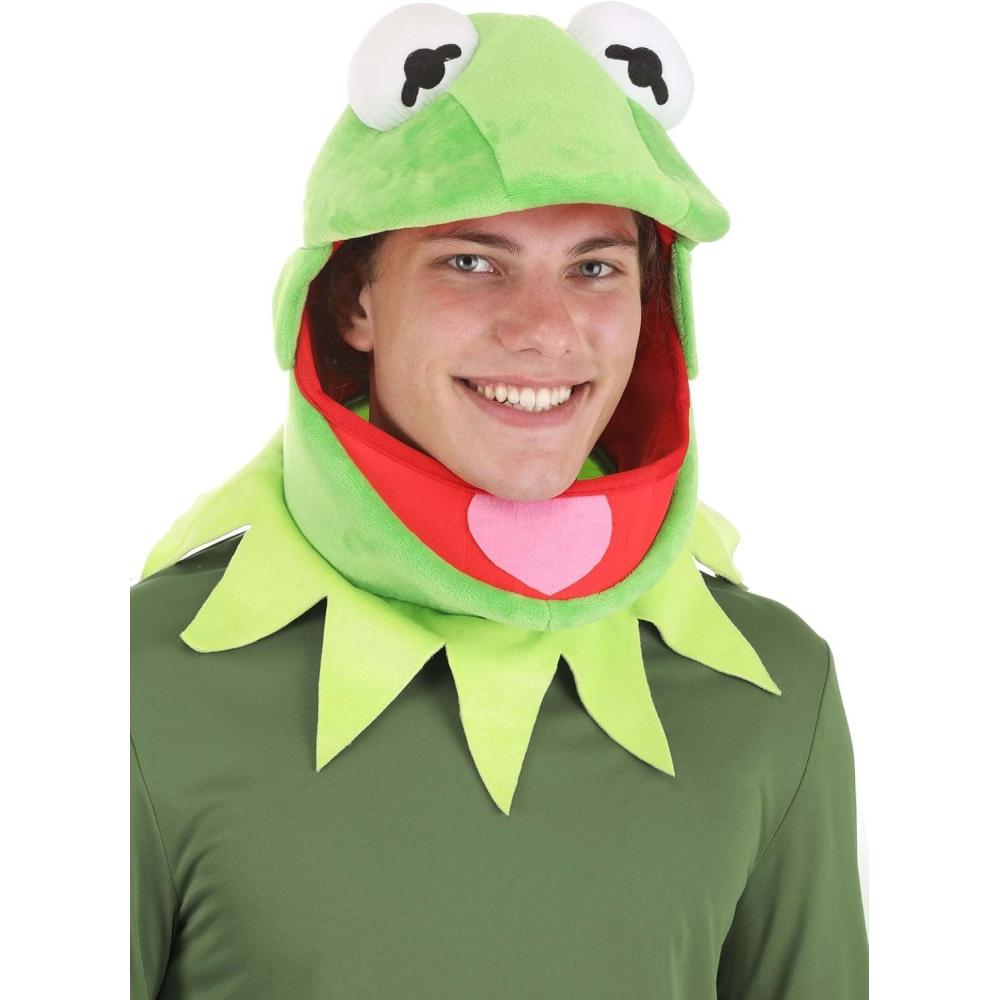 image:imageelope Kermit Jawesome Hat amp Collar Accessory Kit Soft Sculpted Eyes and Adjustable Fit Officially Licensed Green