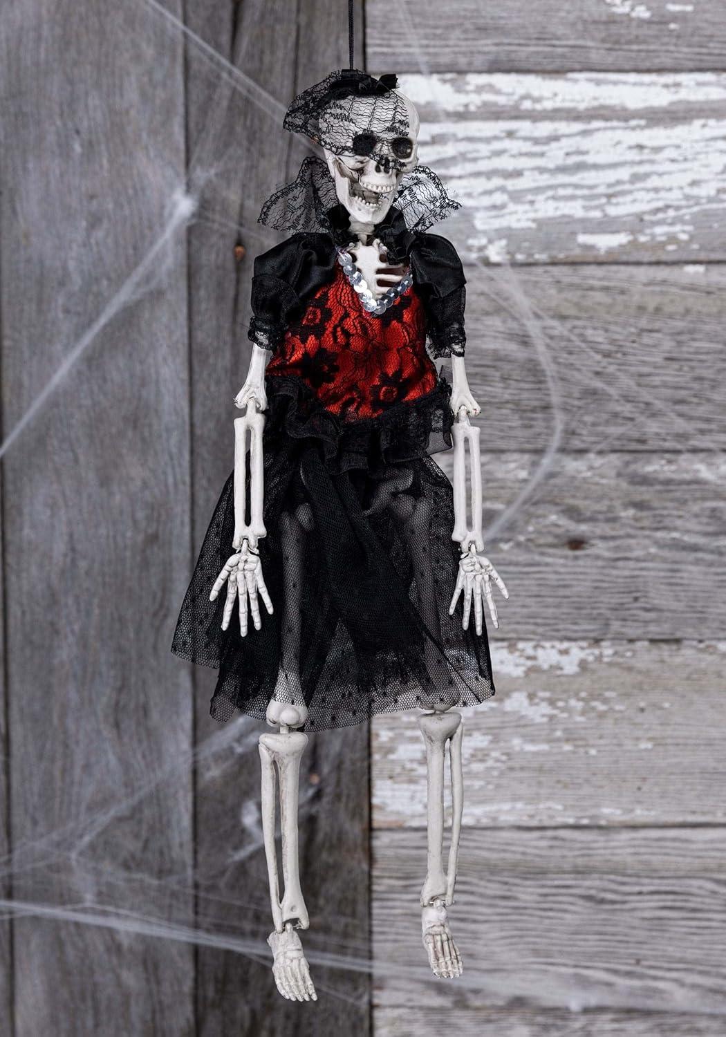 image:imageFun Costumes 16 Hanging Gothic Dress Skeleton Outdoor amp Indoor Decoration Satin lace Material Halloween Room Decor StandardStandard