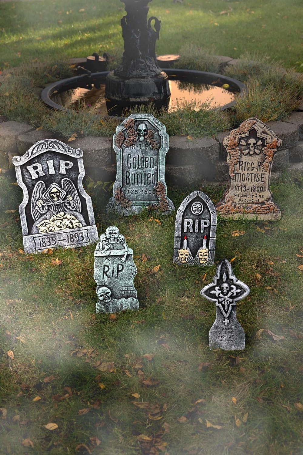 image:imageFun Costumes 6 Piece Scary Tombstone Decoration Set StandardStandard