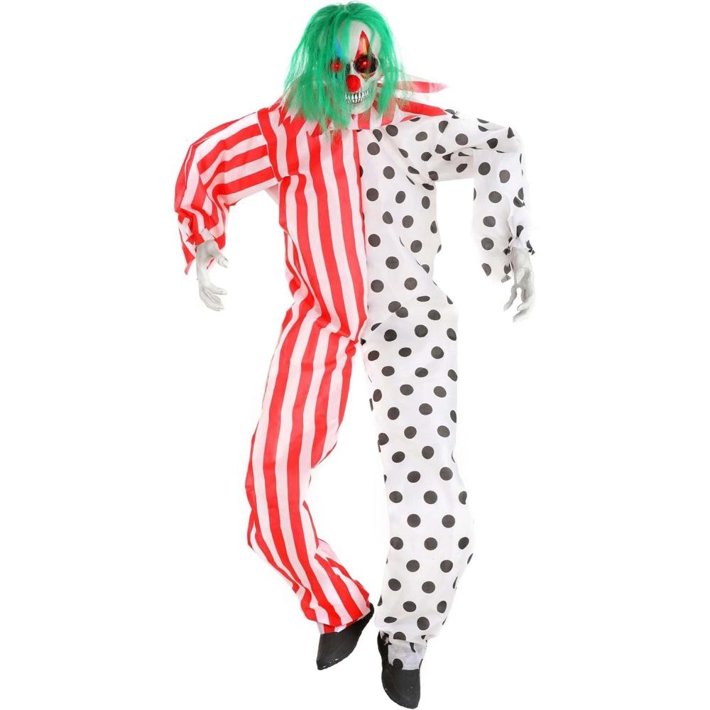 image:imageFun Costumes 45FT Animatronics Hanging Talking Evil Clown Outdoor amp Indoor Decoration Battery Operated LightUp Eyes Sound Making Display DecorOne Size