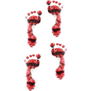 Fun Costumes Bloody Shoe Print Sticker Decals Halloween Footprint Decor PVC Scary Room Decoration.(Standard)