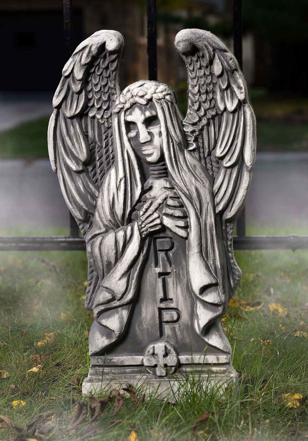 image:imageFun Costumes Angel of Death 24Inch Tombstone Decoration Halloween Tombstones StandardStandard