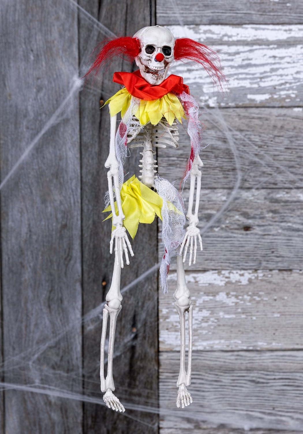image:imageFun Costumes Clown Skeleton Hanging Decorative Ornament Party Props for Halloween Poseable Joints 16 Tall Articulated Neck Shoulders amp HipsStandard