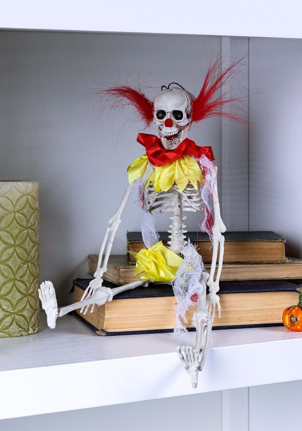 image:imageFun Costumes Clown Skeleton Hanging Decorative Ornament Party Props for Halloween Poseable Joints 16 Tall Articulated Neck Shoulders amp HipsStandard