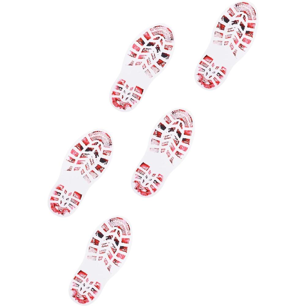 image:imageFun Costumes Bloody Shoe Print Sticker Decals Room Decoration Halloween Party Footprint DisplayStandard