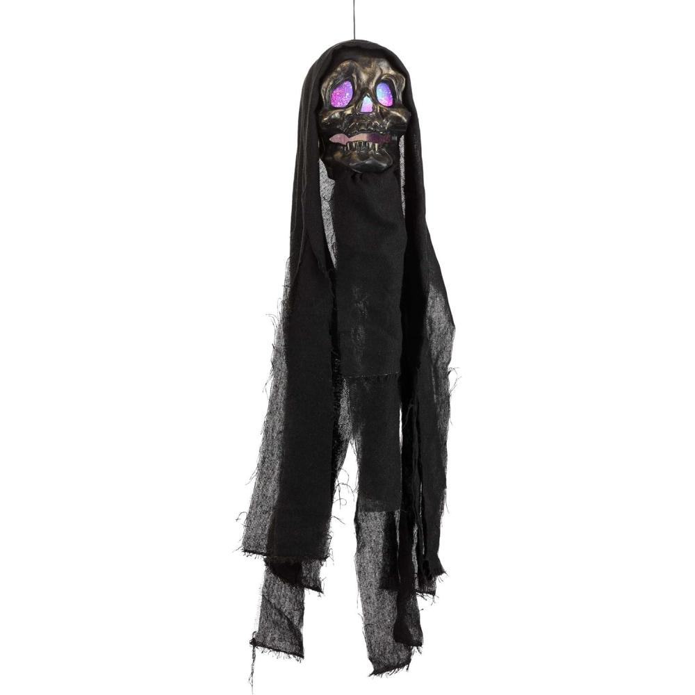 image:imageFun Costumes Hanging Skull Color Changing LED Light Halloween Decoration Scary Creepy Skull  for Indoor amp Outdoor DisplayStandard