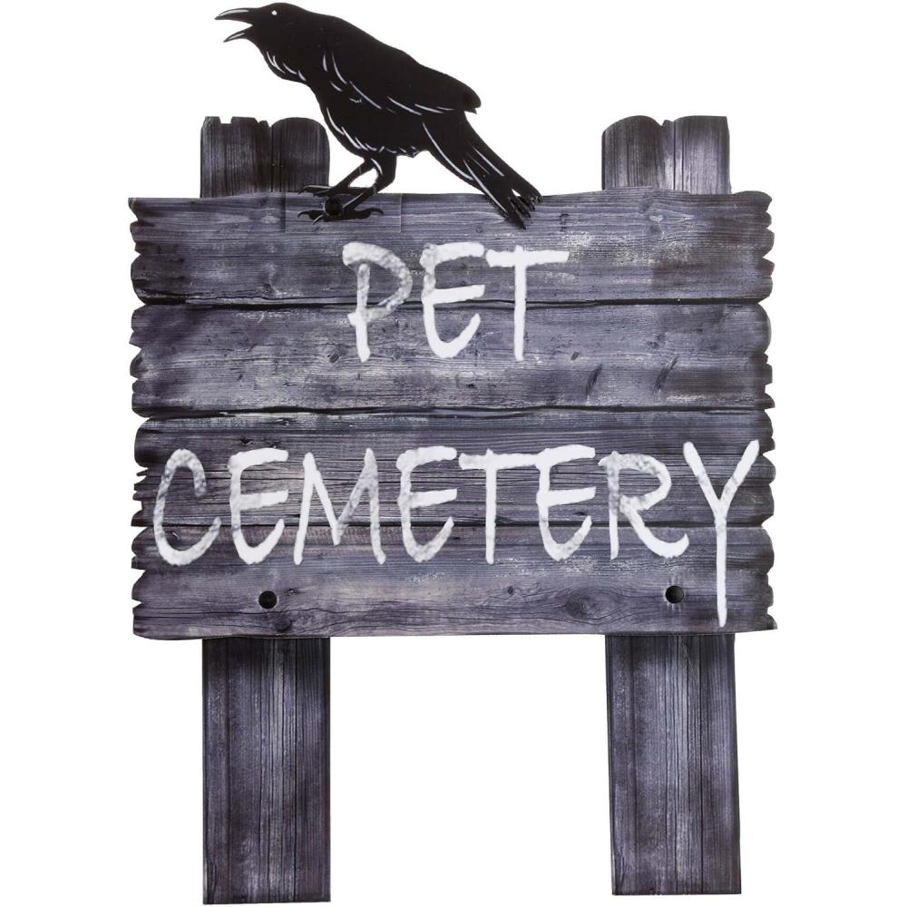 image:imageFun Costumes Witch Way Pet Cemetery Sign Decoration Standard GrayStandard