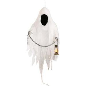 FUN Costumes 5FT Hanging Faceless Ghost Indoor & Outdoor Decoration, Light-Up Lantern Flying Holiday Decor(Standard)