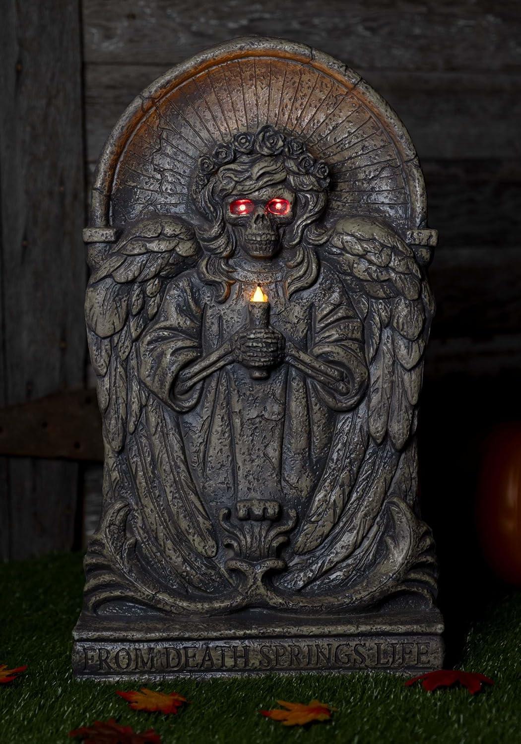 image:imageFun Costumes Scary Tombstone Gravyard Outdoor amp Indoor Decoration Battery Operated LightUp Eyes Creepy Sound Effect DisplayStandard