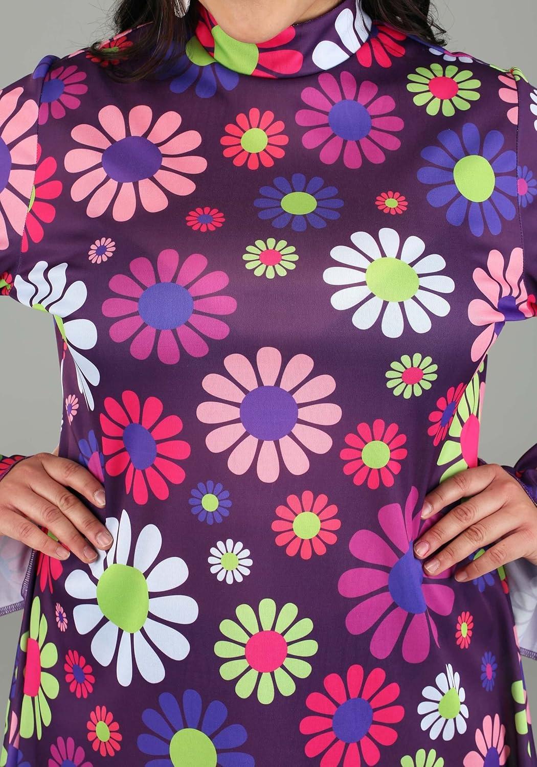 image:imageWomens Plus Size Groovy Flower Power Costume
