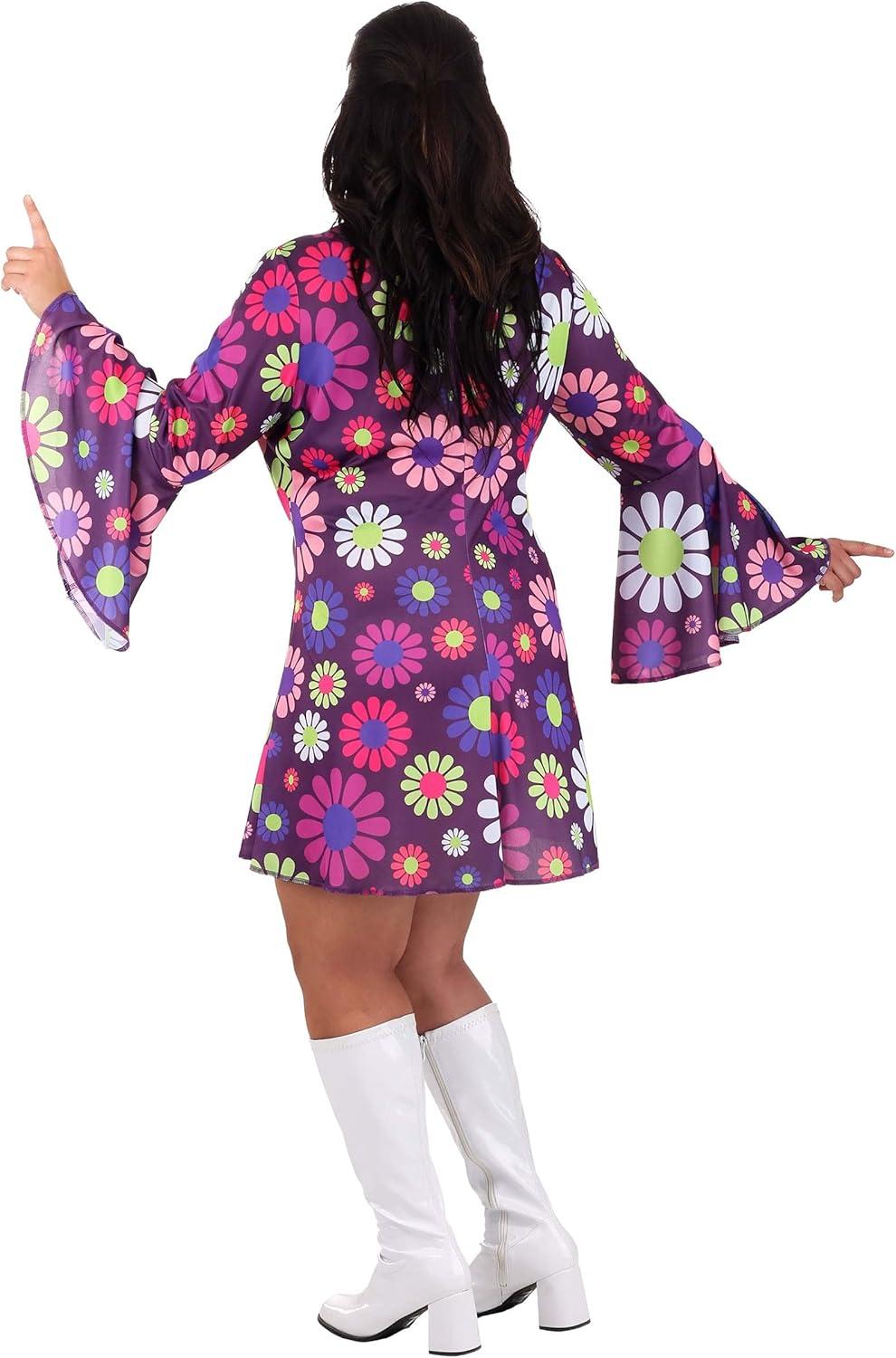 image:imageWomens Plus Size Groovy Flower Power Costume