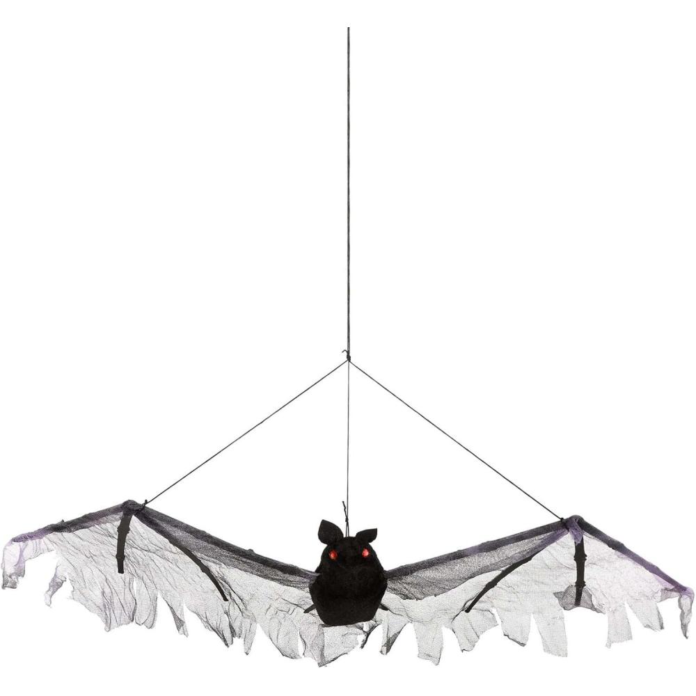 image:imageFun Costumes Black Scary Creepy Bat Halloween Indoor amp Outdoor Decoration 7 High Body 19 Wing Span Cord for HangingStandard