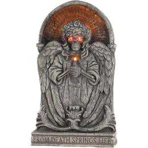 Fun Costumes Scary Tombstone Gravyard Outdoor & Indoor Decoration, Battery Operated Light-Up Eyes Creepy Sound Effect Display(Standard)