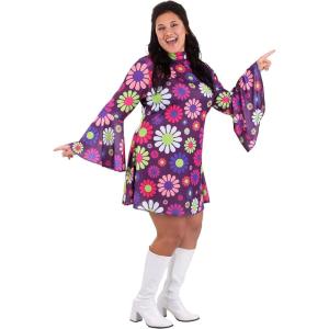 Women’s Plus Size Groovy Flower Power Costume