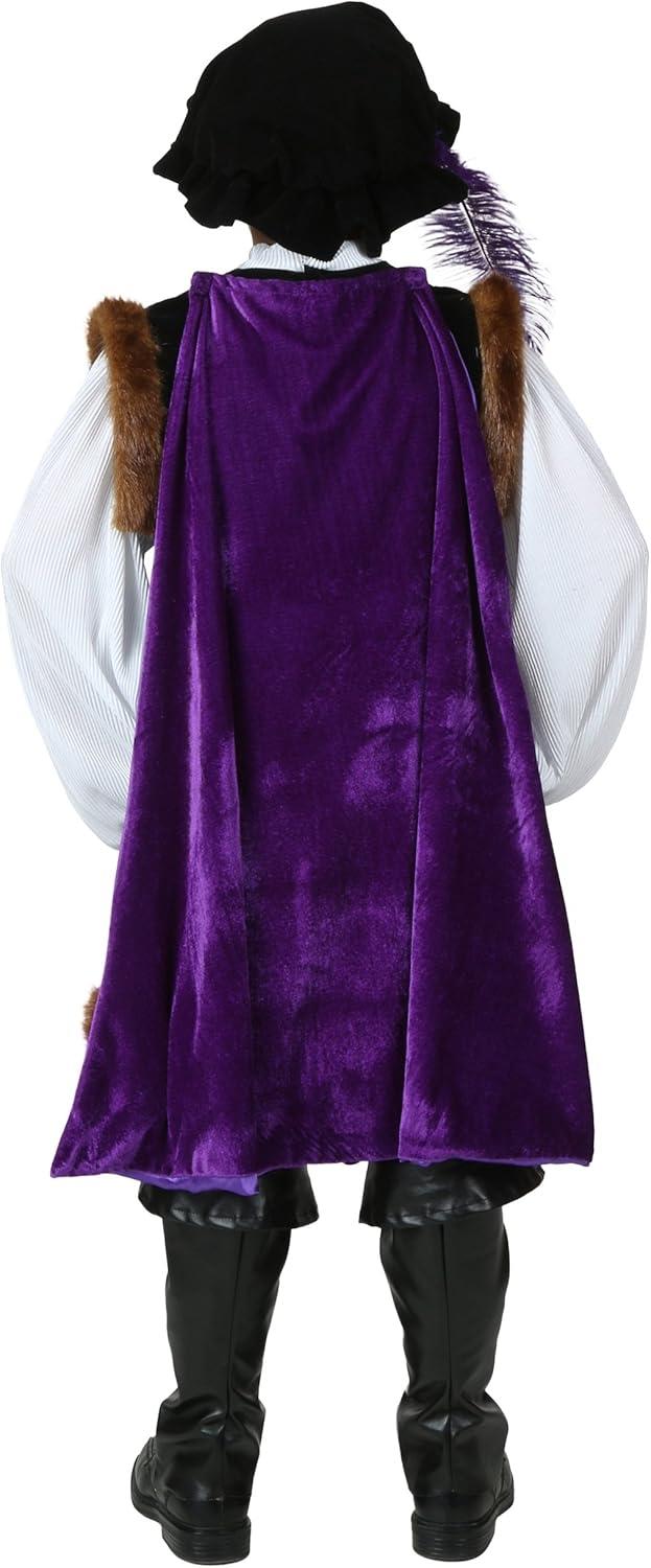image:imageKids Renaissance Costume Medieval Nobleman Outfit With Faux Fur Trim Includes Purple Cape Boot Covers HatBundle W Beard Mustache