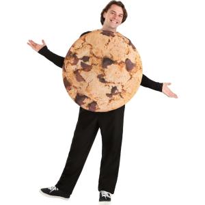 Adult Chocolate Chip Cookie Costume | Funny Food Theme Outfit for Halloween Parties, Sweet Treat Dessert Tunic