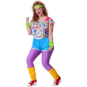 Women’s Work It Out 80’s Costume Plus Size