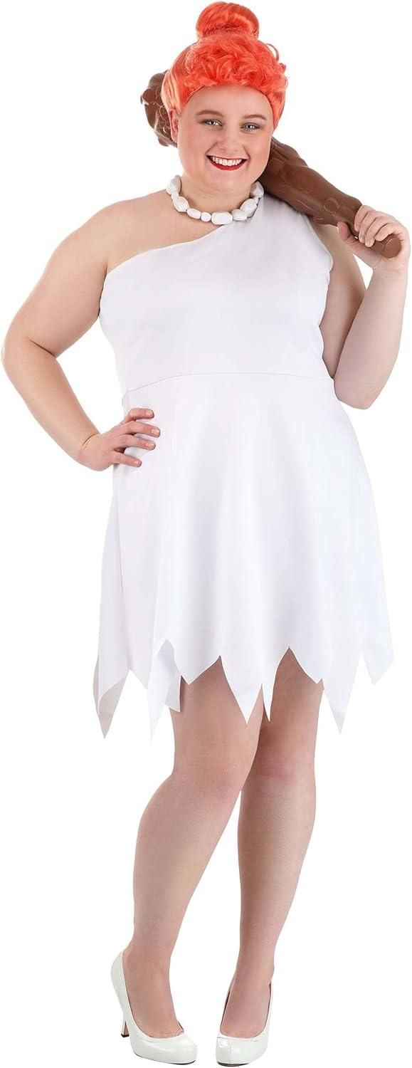 image:imagePlus Size Flintstones Wilma Flintstone Costume for Women Includes Dress amp Necklace with Wig Option AvailableCostume