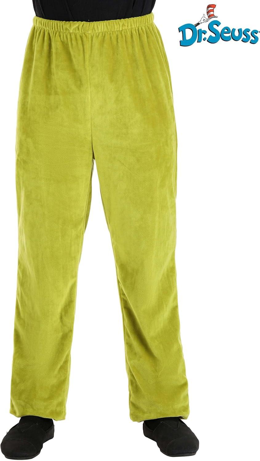 image:imageDr Seuss Grinch Adult Velboa Pants Soft and Relaxed Fit with Elastic WaistbandGreen