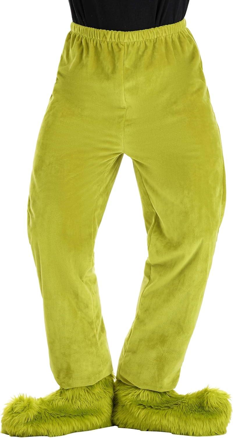 image:imageDr Seuss Grinch Adult Velboa Pants Soft and Relaxed Fit with Elastic WaistbandGreen