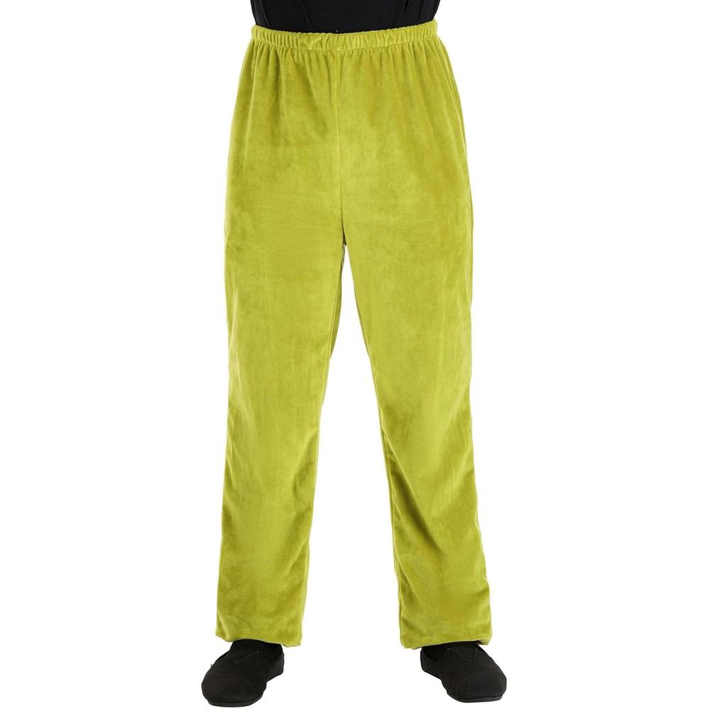 image:imageDr Seuss Grinch Adult Velboa Pants  Soft and Relaxed Fit with Elastic WaistbandGreen