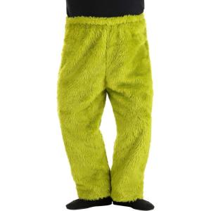 Adult Dr. Seuss Grinch Plus Size Fur Pants – Relaxed Fit, Officially Licensed(Green)