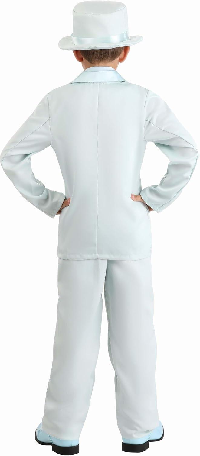 image:imageKids Blue Tuxedo Costume with Pants Jacket Shirt Front and HatBundle W Blue Cane